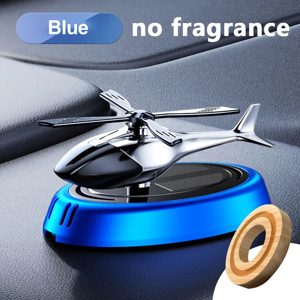 Solar Car Air Freshener Center Console Car Perfume Helicopter Decoration Interior Decoration Solar Car Rotating Perfume Diffuser