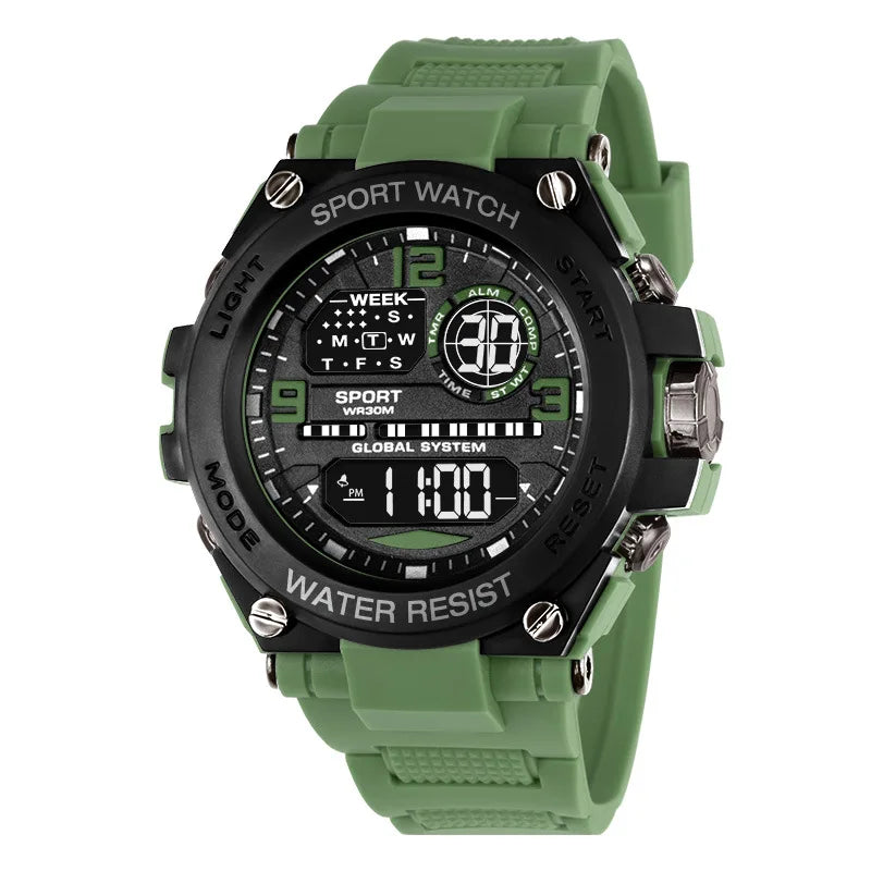 Men Waterproof Sports Watch Multifunction digital and analog Anti Drop and Shock-absorbing Wristwatches