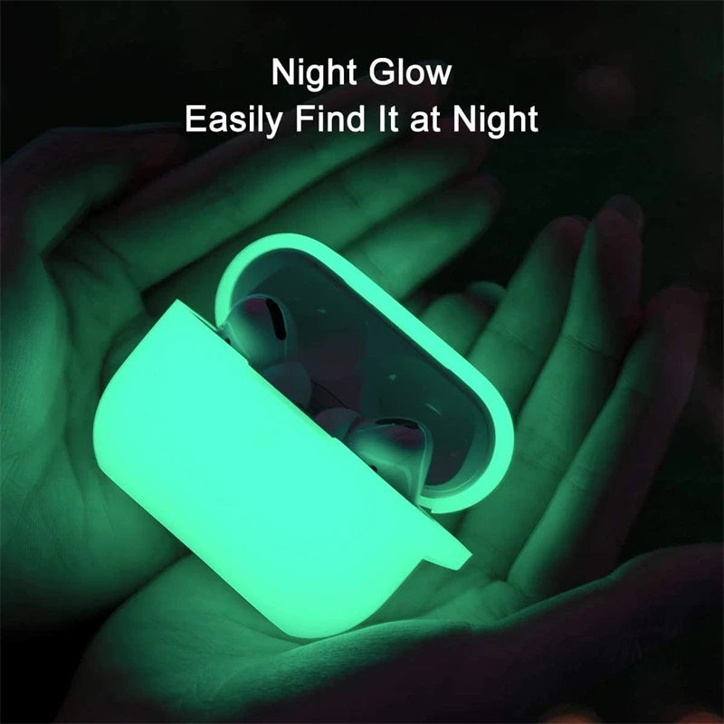 Night Light Luminous Silicone Soft Earphone Case for Apple Airpods 3 2 1 Pro 2 Headphone Cover for Air Pods Pro2 3rd Generation