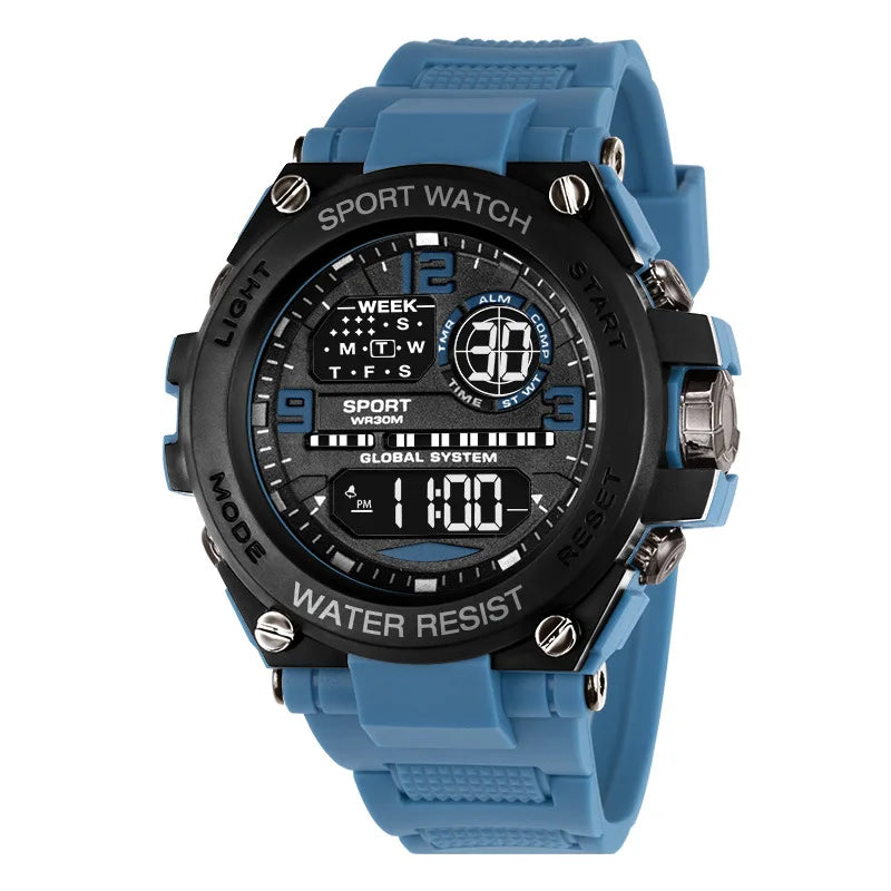 Men Waterproof Sports Watch Multifunction digital and analog Anti Drop and Shock-absorbing Wristwatches