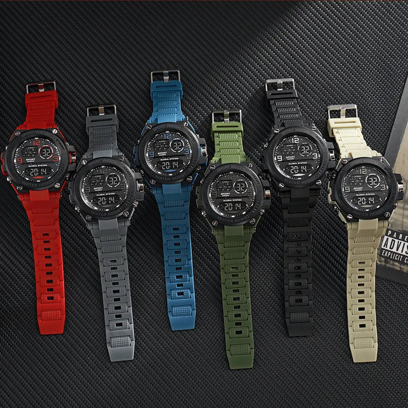 Men Waterproof Sports Watch Multifunction digital and analog Anti Drop and Shock-absorbing Wristwatches