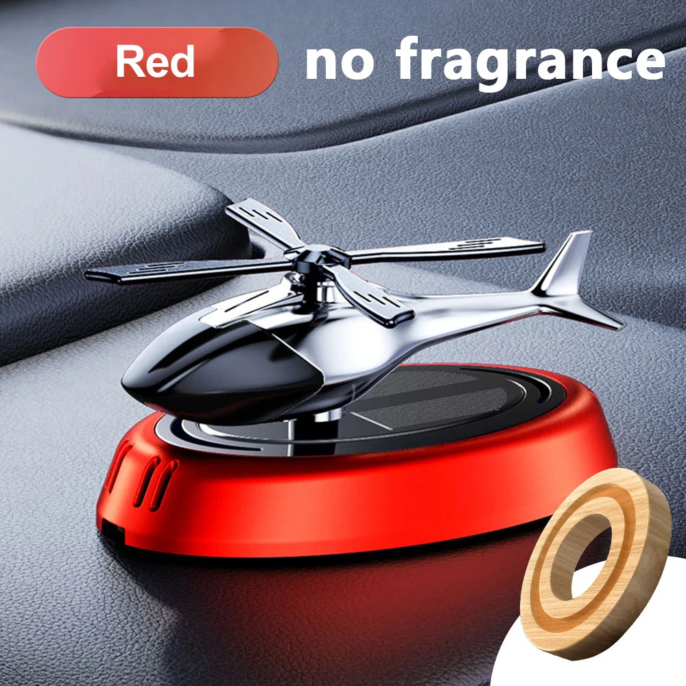 Solar Car Air Freshener Center Console Car Perfume Helicopter Decoration Interior Decoration Solar Car Rotating Perfume Diffuser