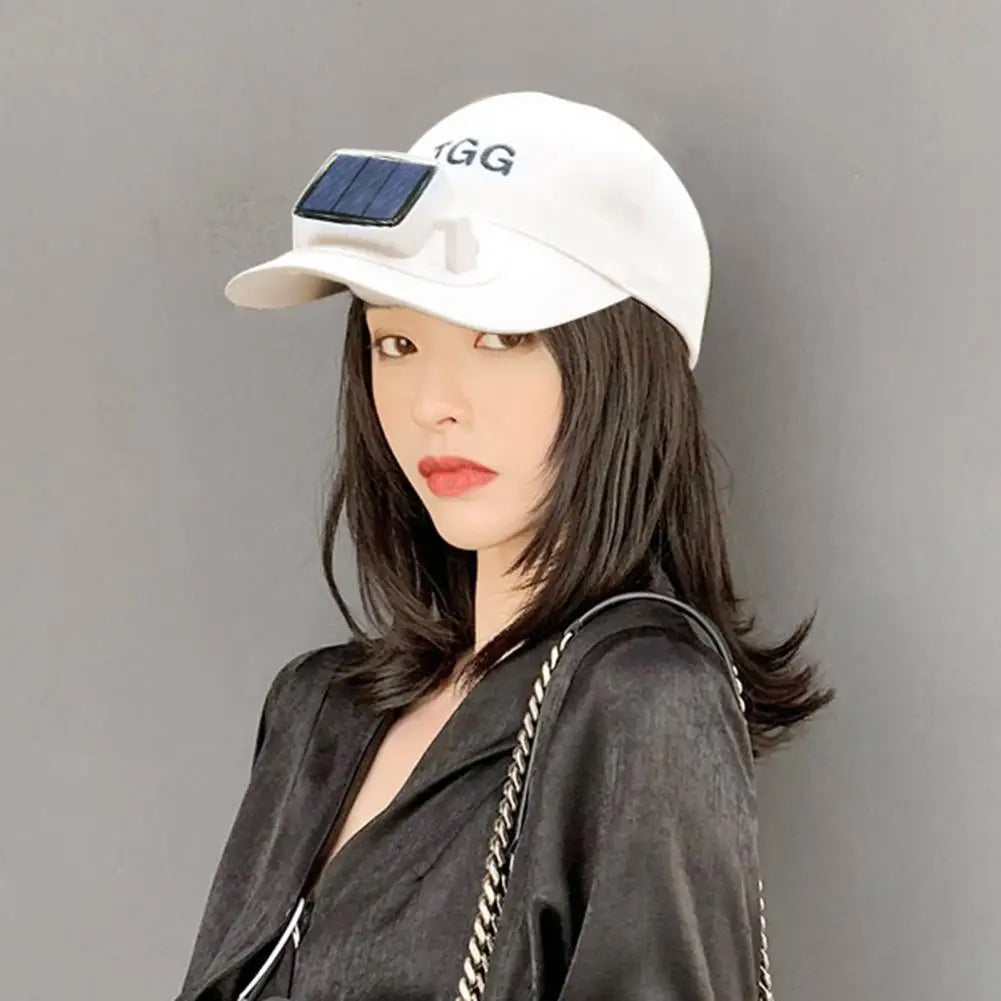 Excellent Summer Fan Hat  Strong Wind Decorative Men Fan Cap  Five Soft Blade Camping Fan Sunhat