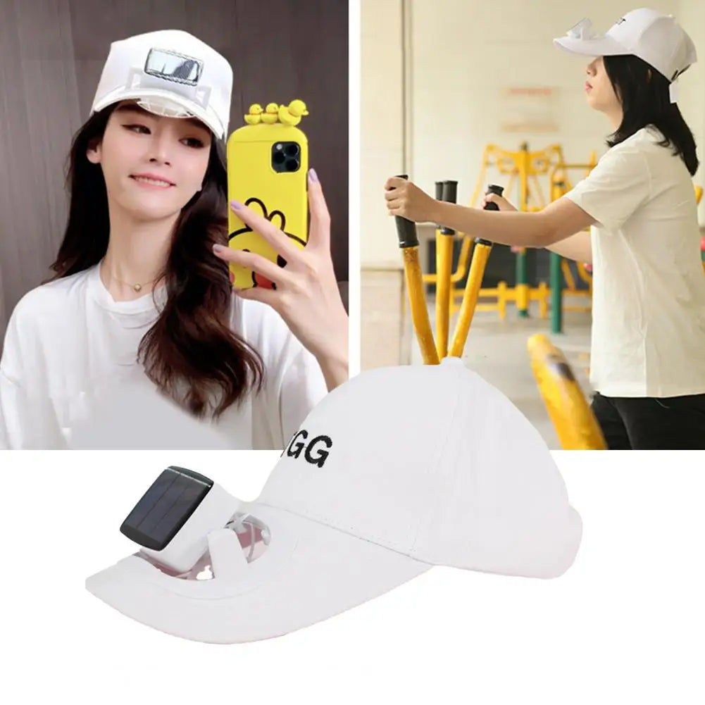Excellent Summer Fan Hat  Strong Wind Decorative Men Fan Cap  Five Soft Blade Camping Fan Sunhat