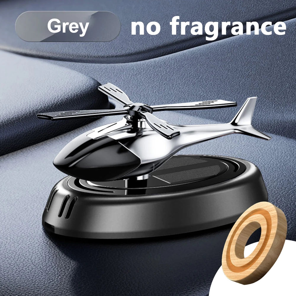 Solar Car Air Freshener Center Console Car Perfume Helicopter Decoration Interior Decoration Solar Car Rotating Perfume Diffuser
