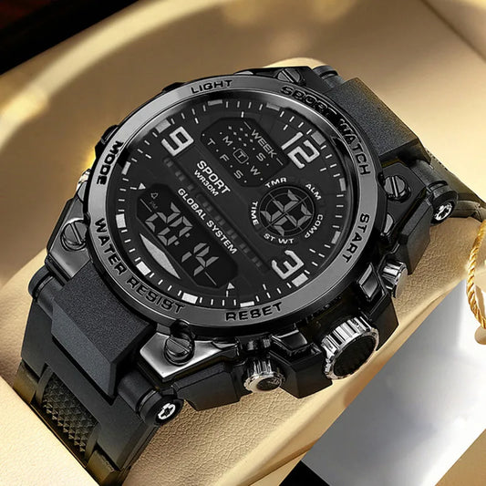 Men Waterproof  Sports Watch Multifunction  digital and analog Anti Drop and Shock-absorbing Wristwatches